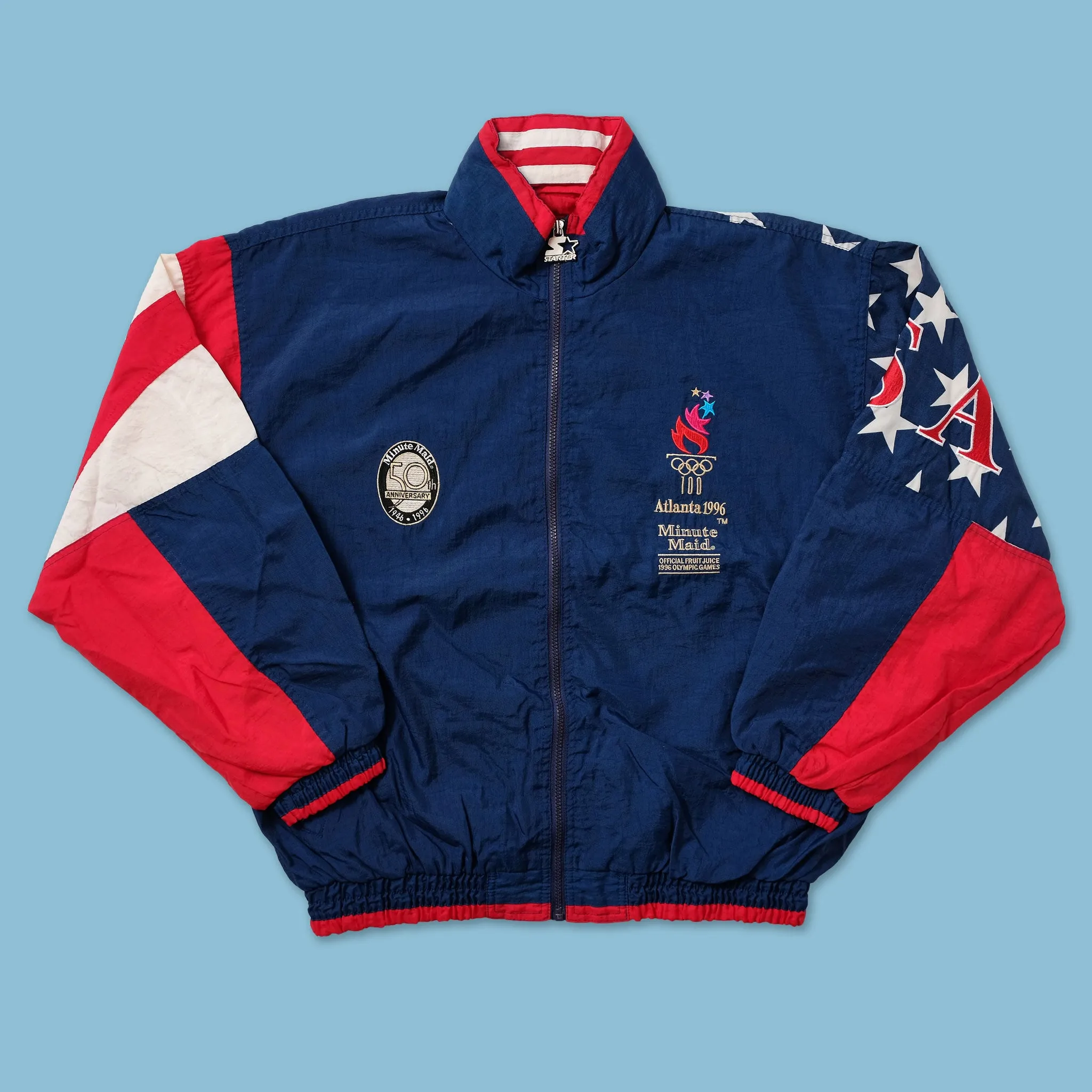 1996 Starter Olympics USA Light Jacket Large