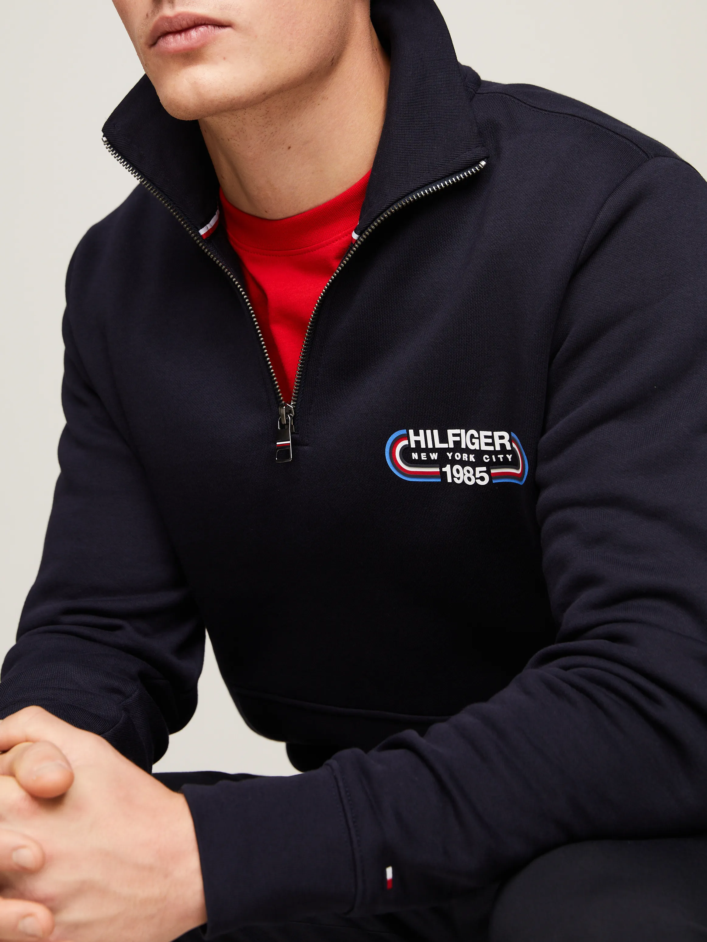 Archive Track Logo Half-Zip Sweatshirt | Sweatshirts & Hoodies | Tommy Hilfiger