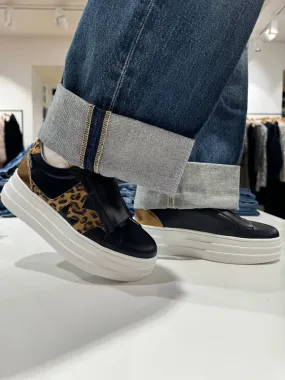 ARETHA NERO LEOPARD SNEAKER-MARCO MOREO