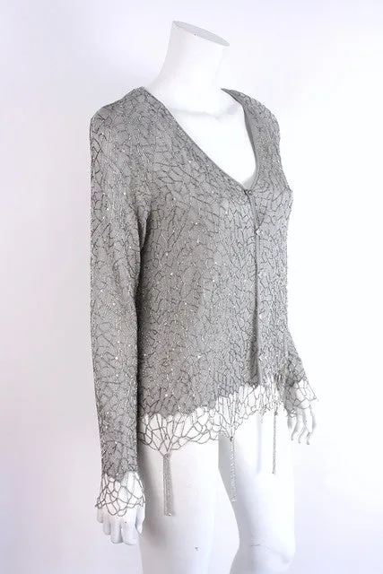 ARMANI Beaded Cardigan Sweater