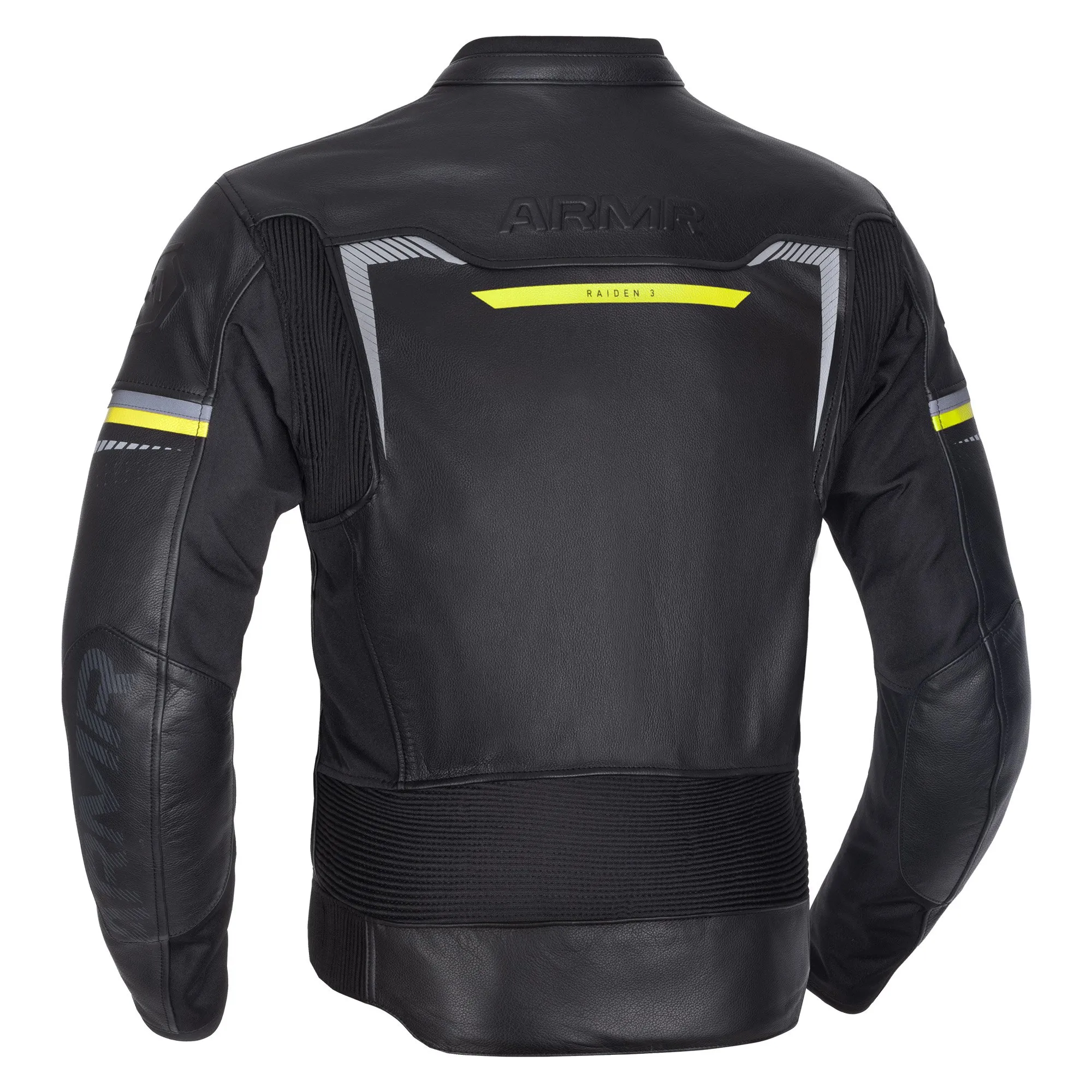 ARMR Raiden 3.0 Leather Jacket - Black/Yellow