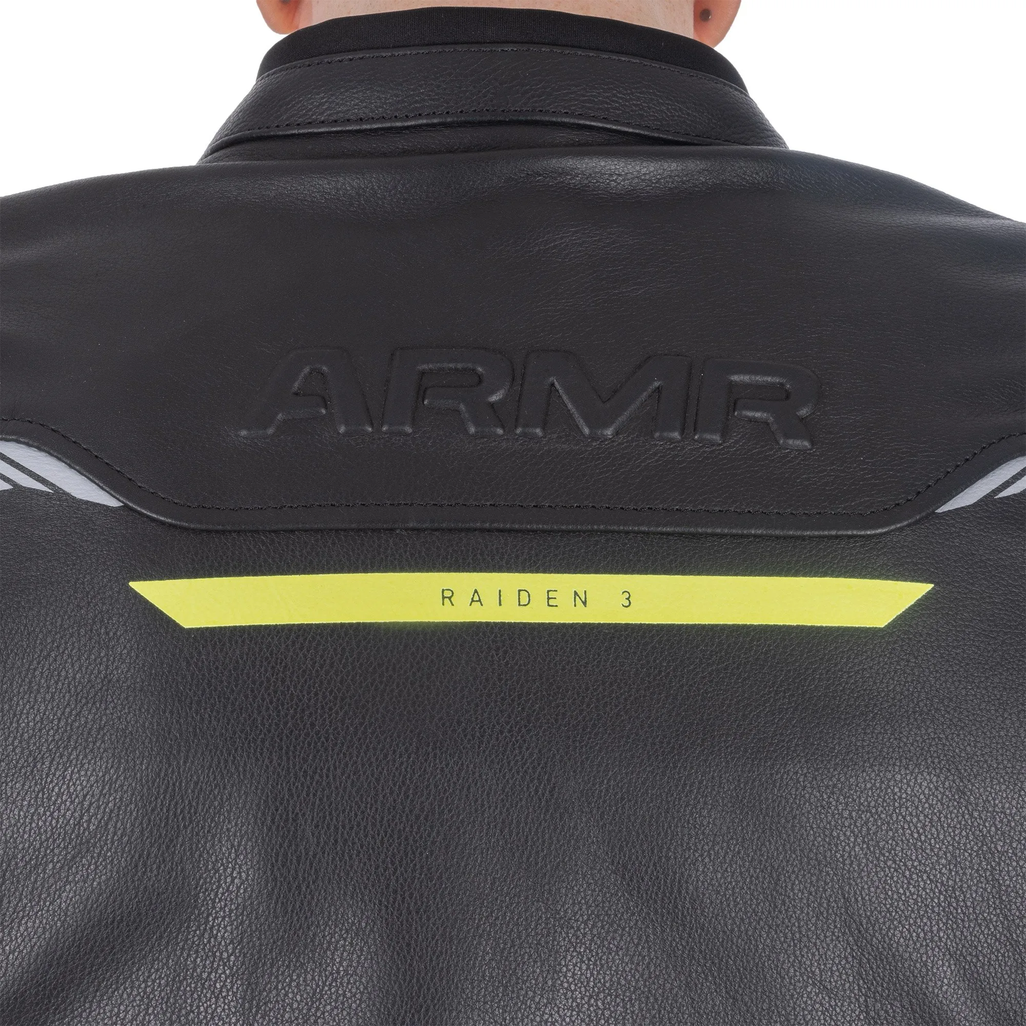 ARMR Raiden 3.0 Leather Jacket - Black/Yellow