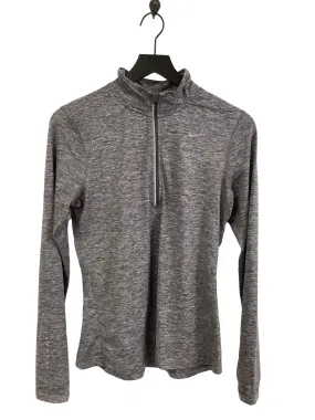 Athletic Top Long Sleeve Collar By Nike Apparel  Size: S