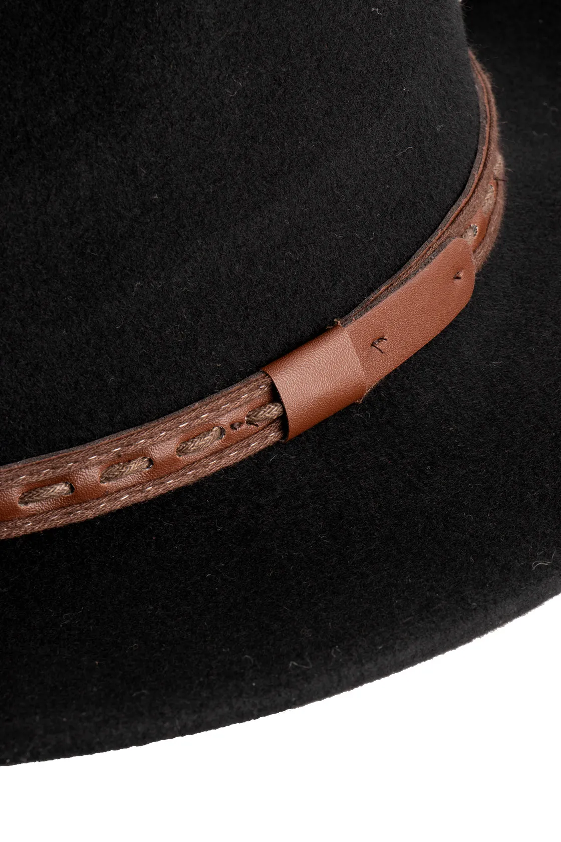 Avenel Wool Felt Safari Hat Black