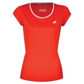 Babolat Girls Core Flag Club Tee - Fiery Red