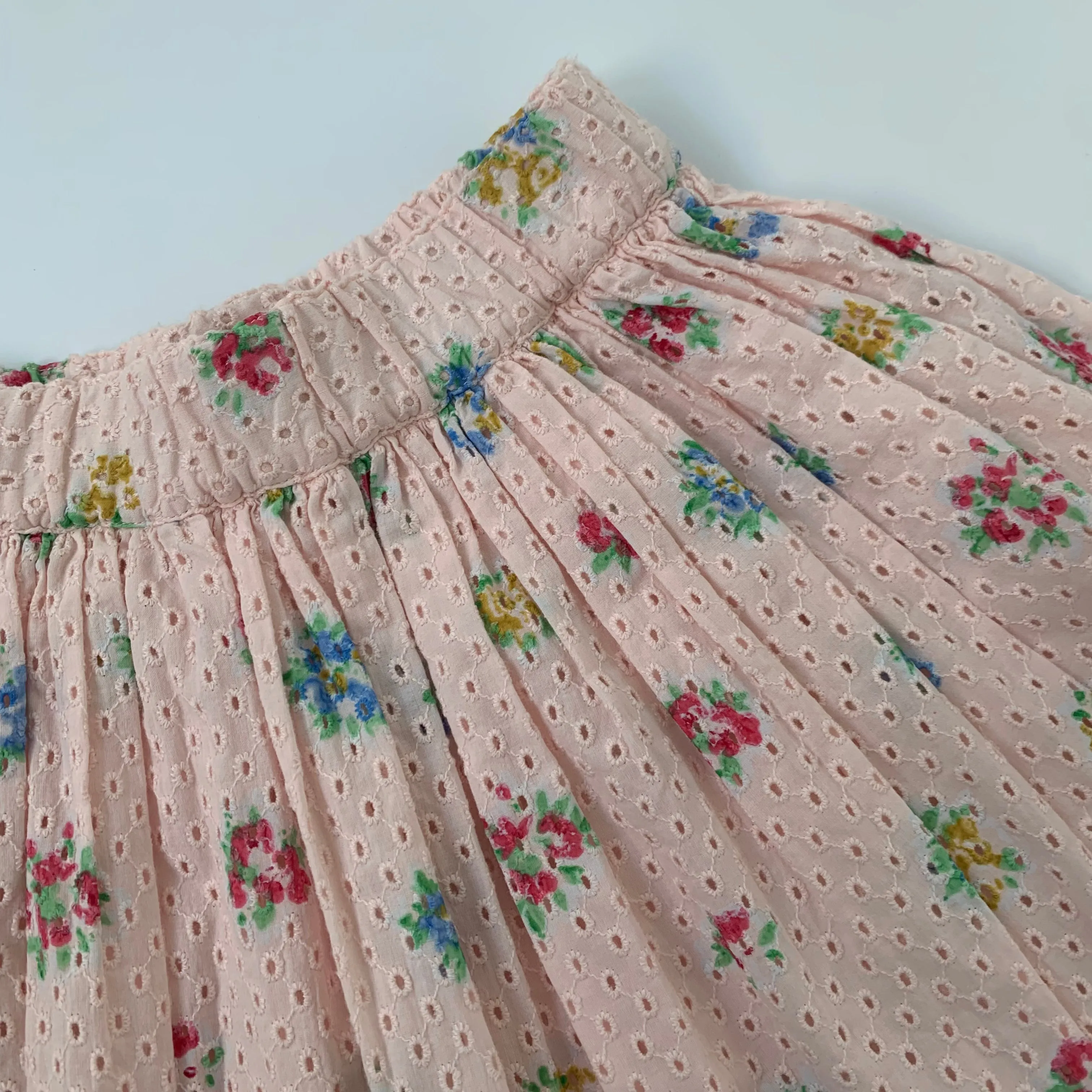 Bonpoint Pink Floral Broderie Anglaise Skirt: 6 Years (Brand New)