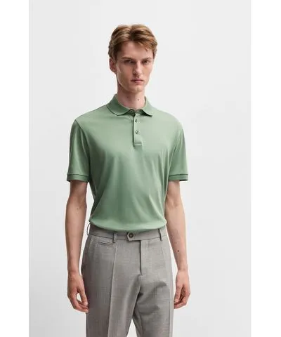 Boss Regular-fit polo shirt in mercerized Italian cotton