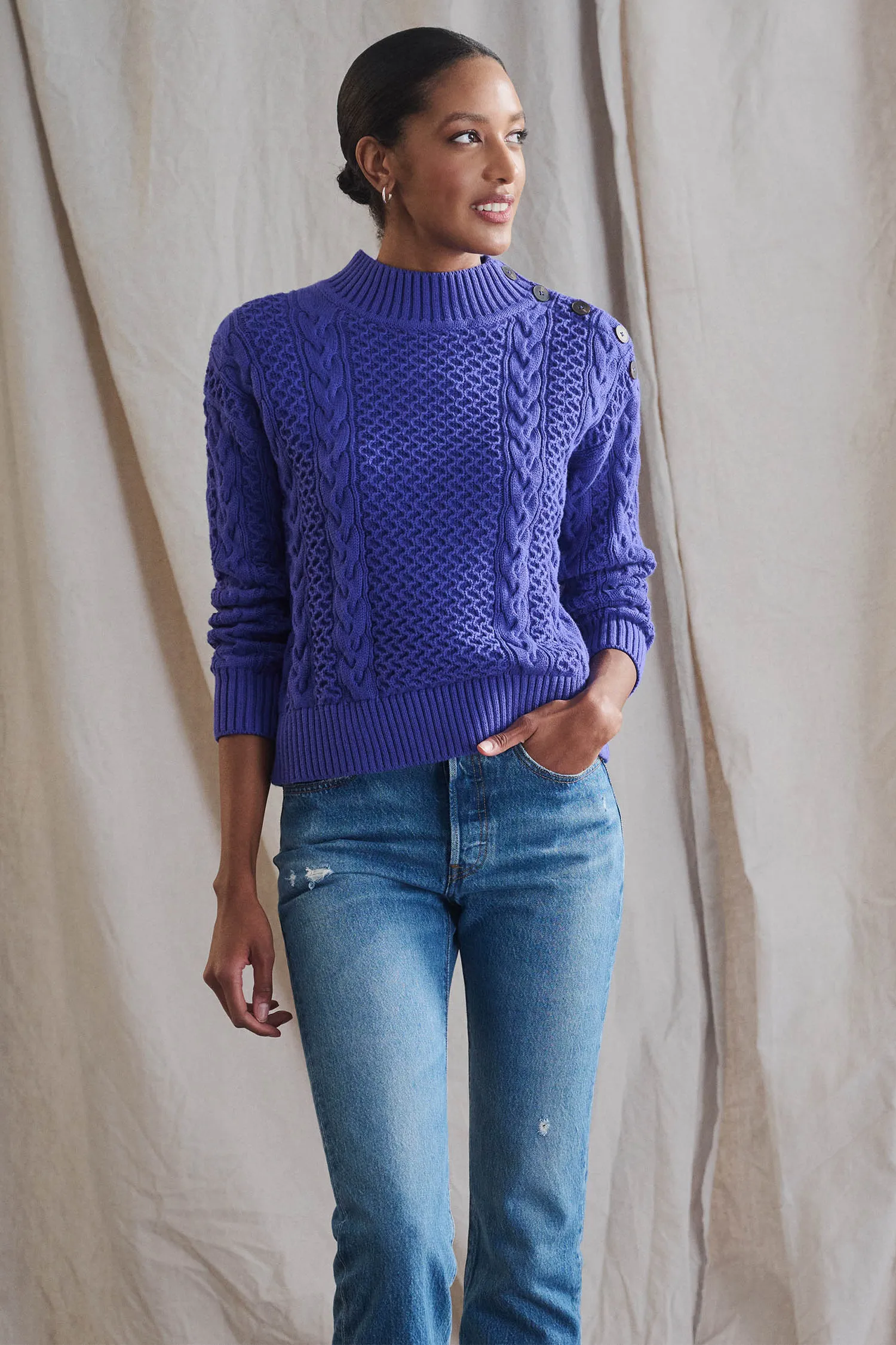 Button Neck Sweater