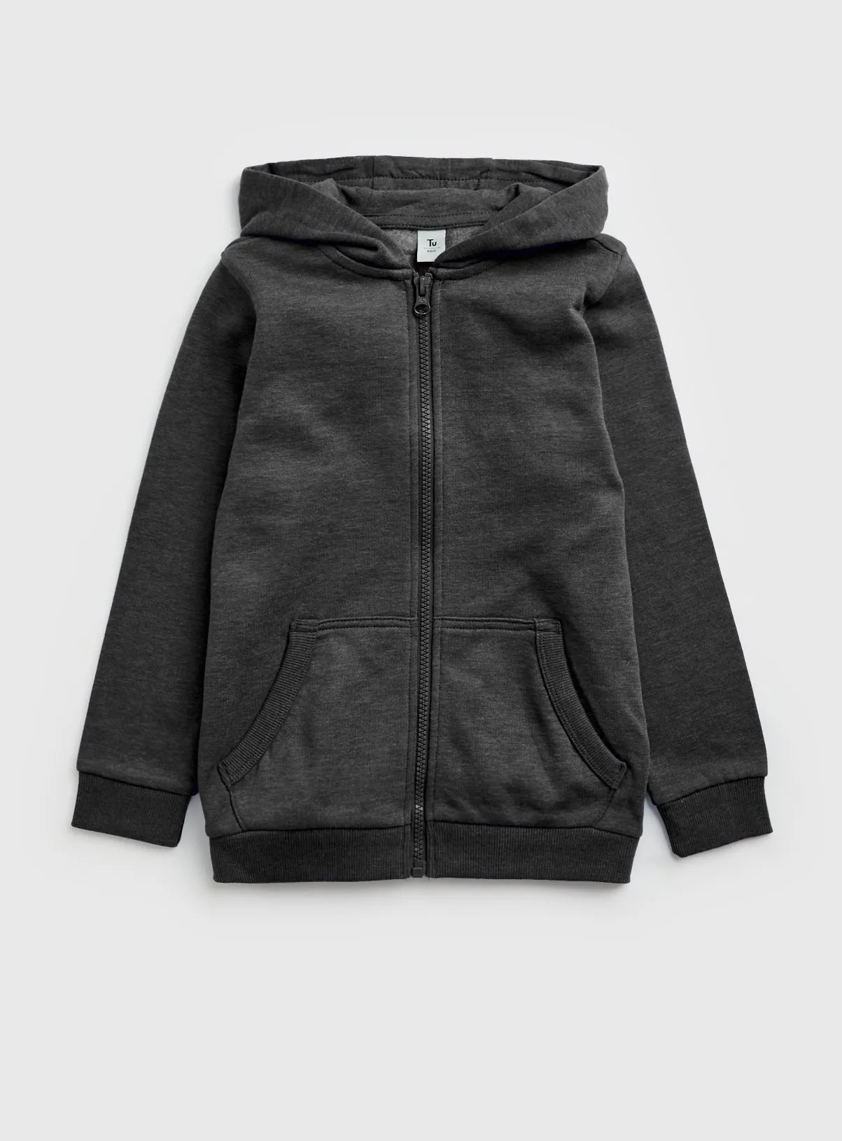 Buy Charcoal Zip Through Hoodie  7 years | Jumpers and hoodies | Tu