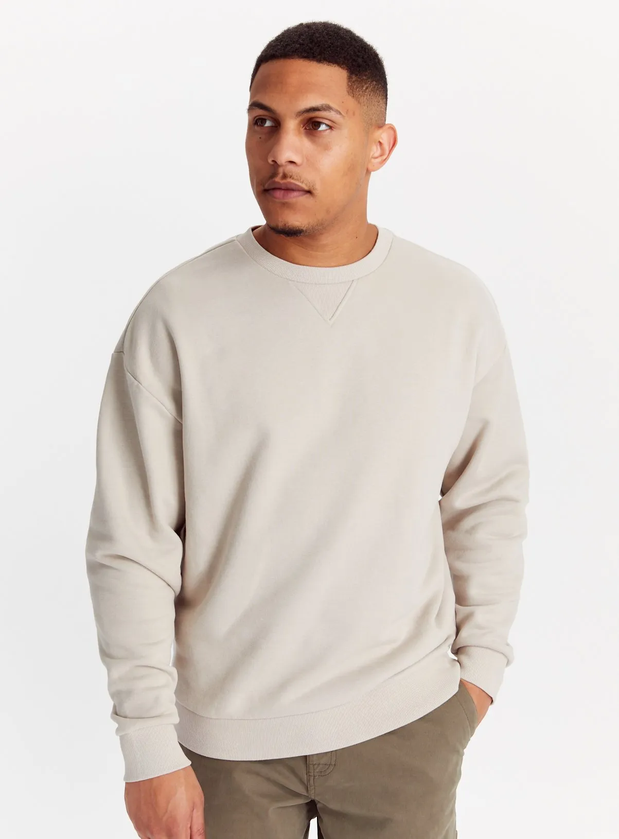 Buy Grey Dropped Shoulder Sweatshirt M | Sweatshirts and hoodies | Tu