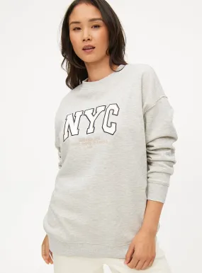 Buy Grey Marl Oversized New York Sweatshirt M | Hoodies and sweatshirts | Tu