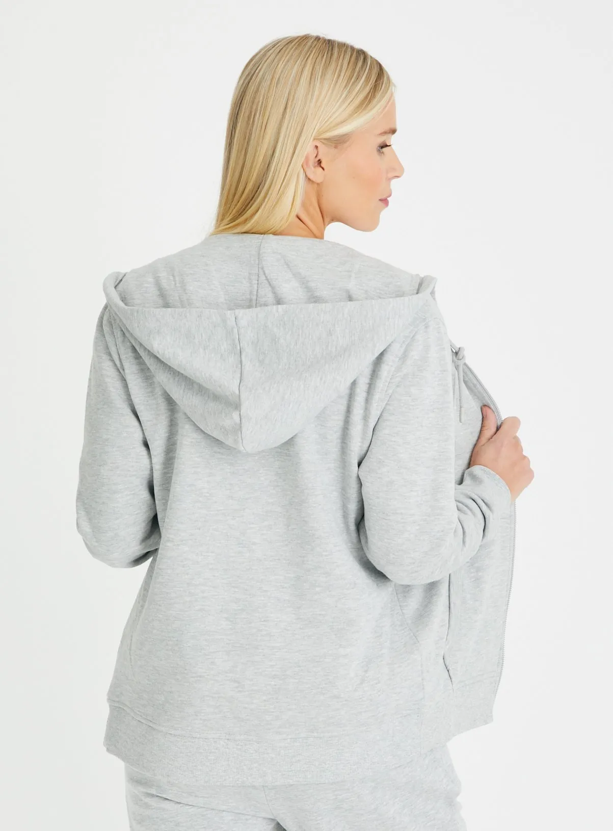 Buy Grey Marl Zip-Through Hoodie  M | Hoodies and sweatshirts | Tu