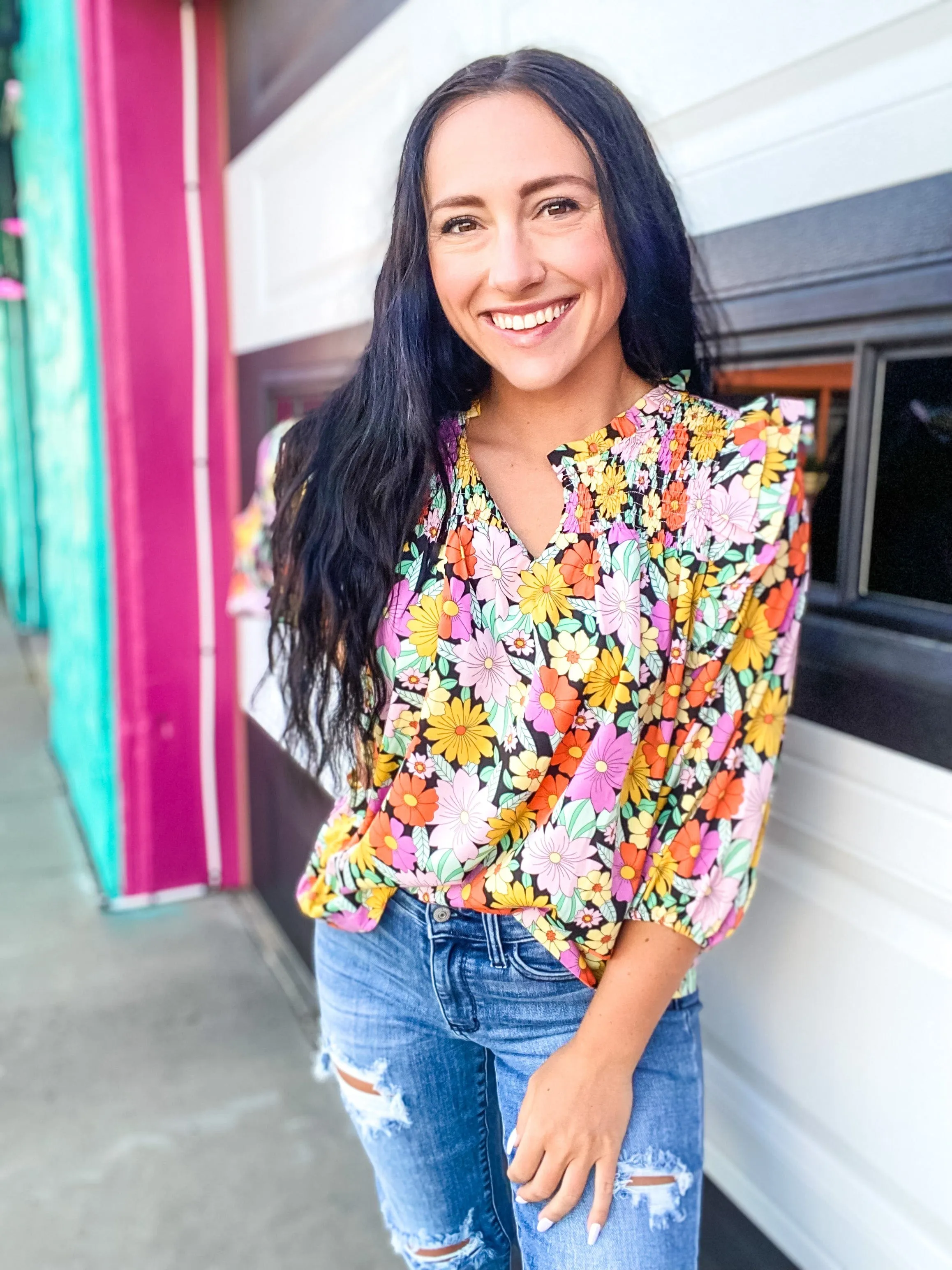 Caity Floral Top