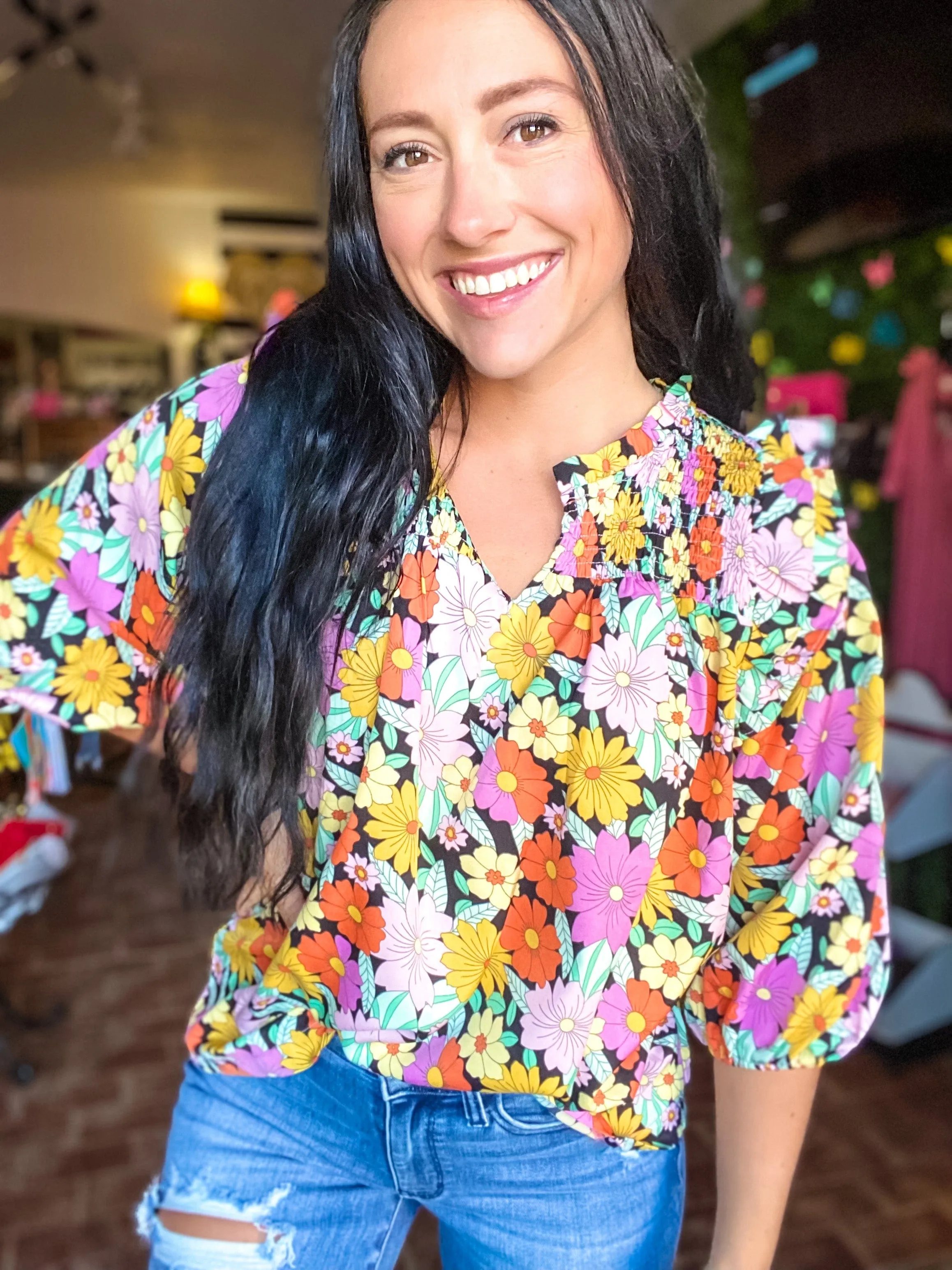 Caity Floral Top