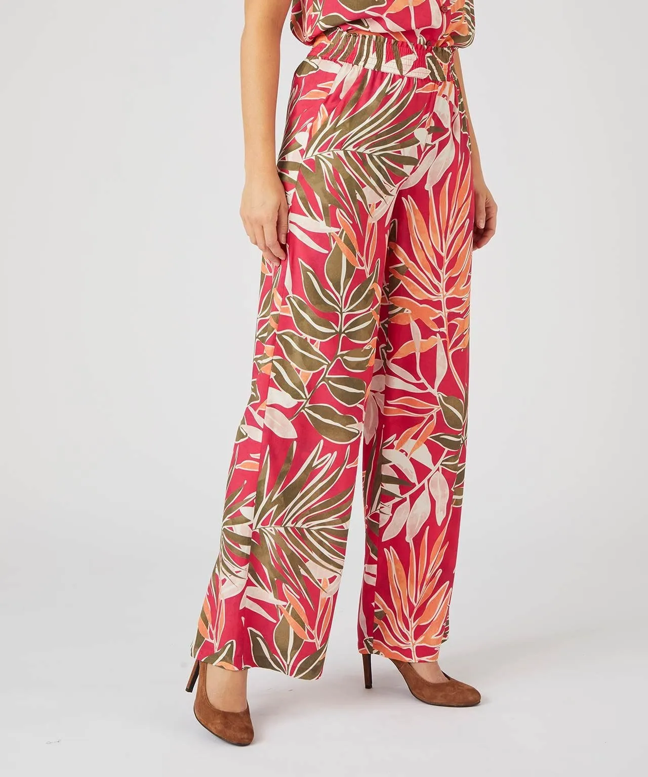 Climatyl Printed Wide-leg Trousers