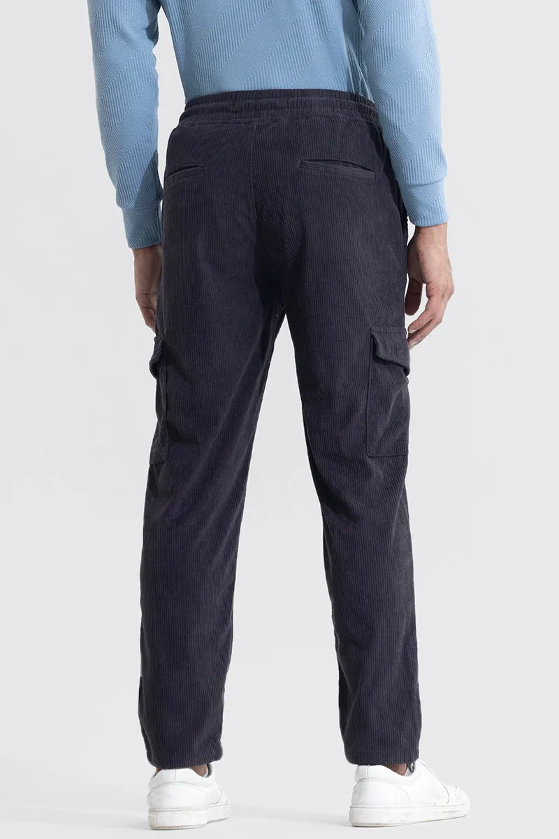 Cullin Iron Grey Corduroy Cargo Pant