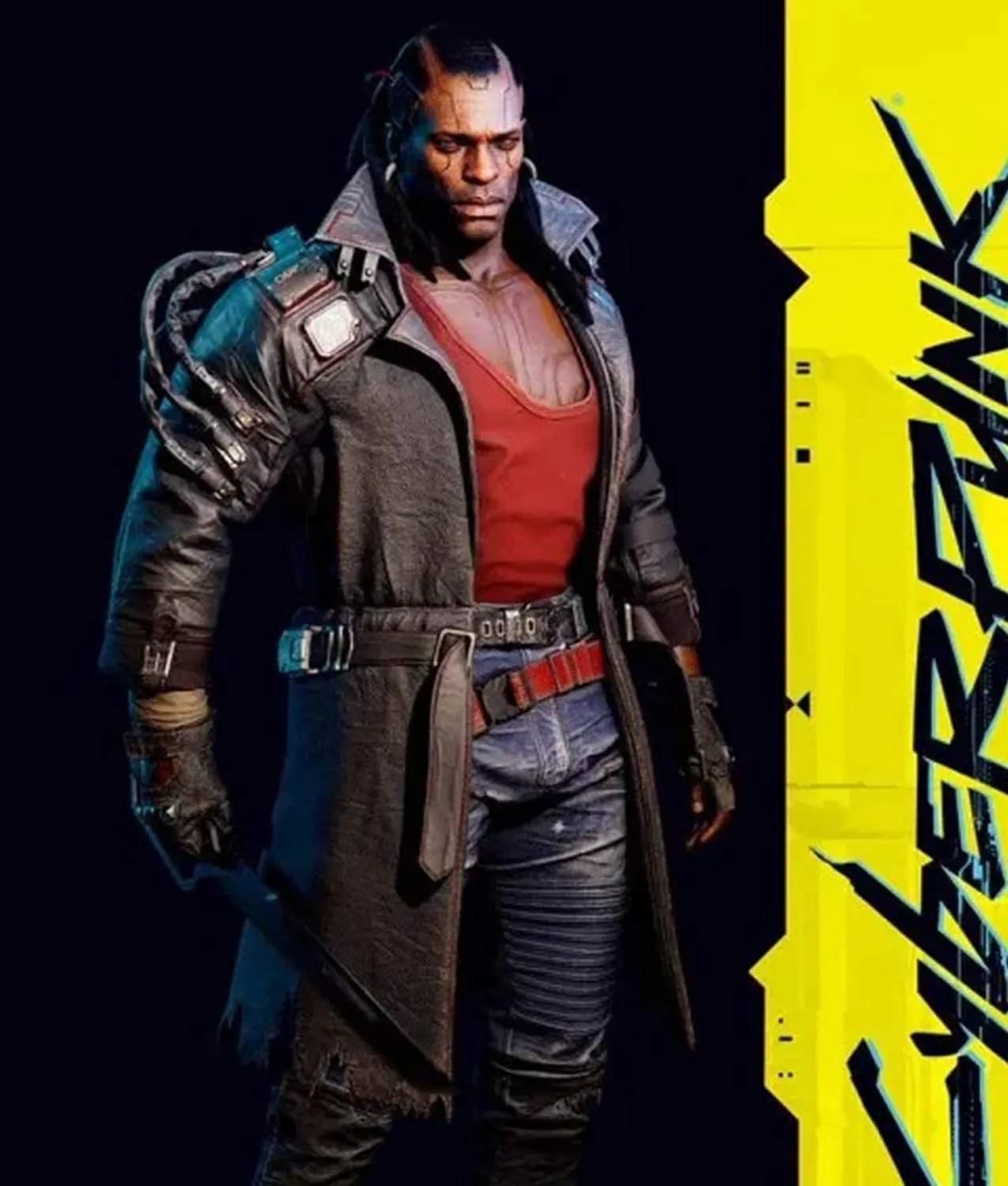 Cyberpunk 2077 Placide Leather Coat - Men's Leather Coat