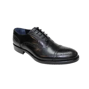 Firmani Paul Men's Shoes Black Calf-Skin Leather Oxfords (FIR1012)