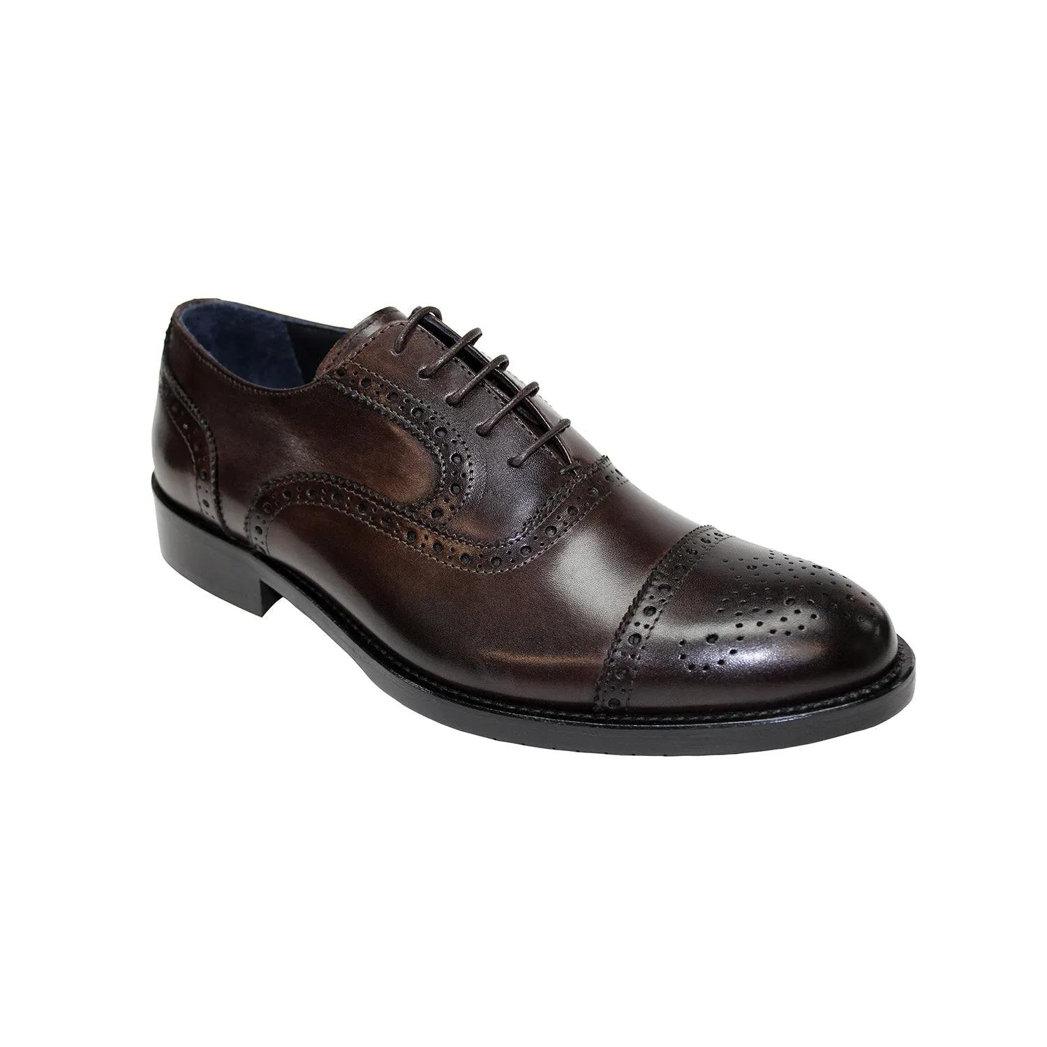 Firmani Paul Men's Shoes Chocolate Calf-Skin Leather Oxfords (FIR1013)