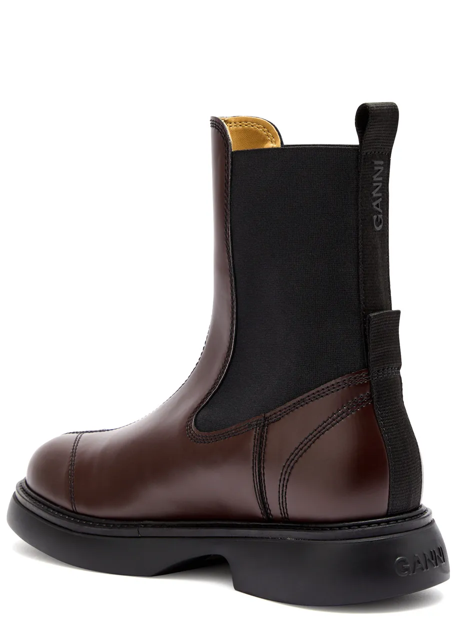 GANNI Leather Chelsea boots  -                         -                     -                