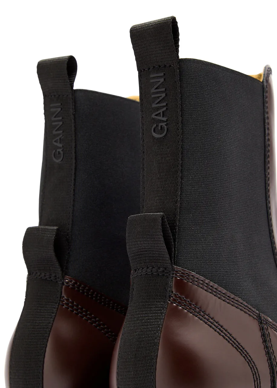 GANNI Leather Chelsea boots  -                         -                     -                