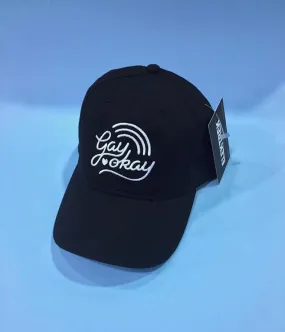 Gay Okay Dad Hat - Black