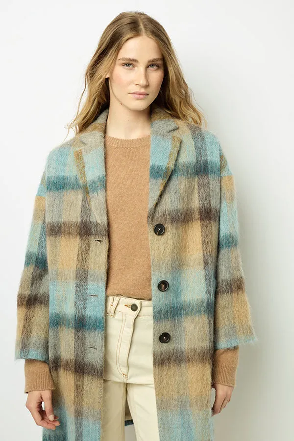 Gerard Darel LEONILLE WIDE CHECK COAT