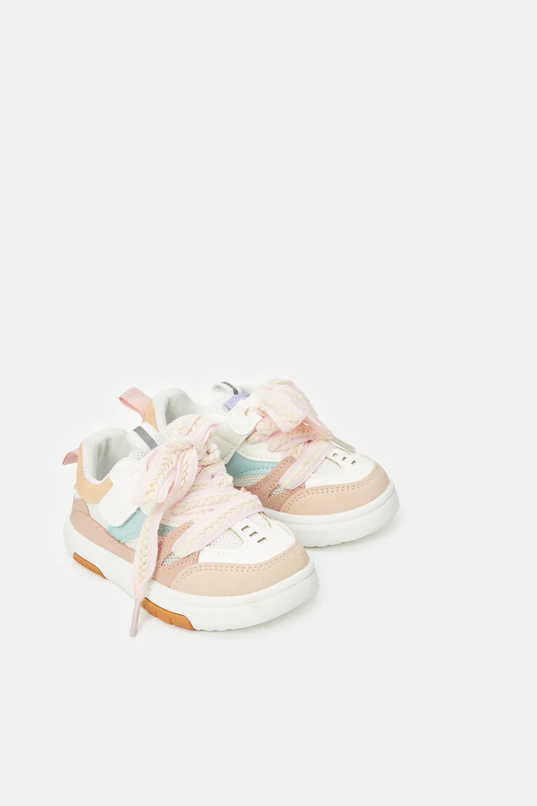 Girls Multicolour Lace-Up Sneaker