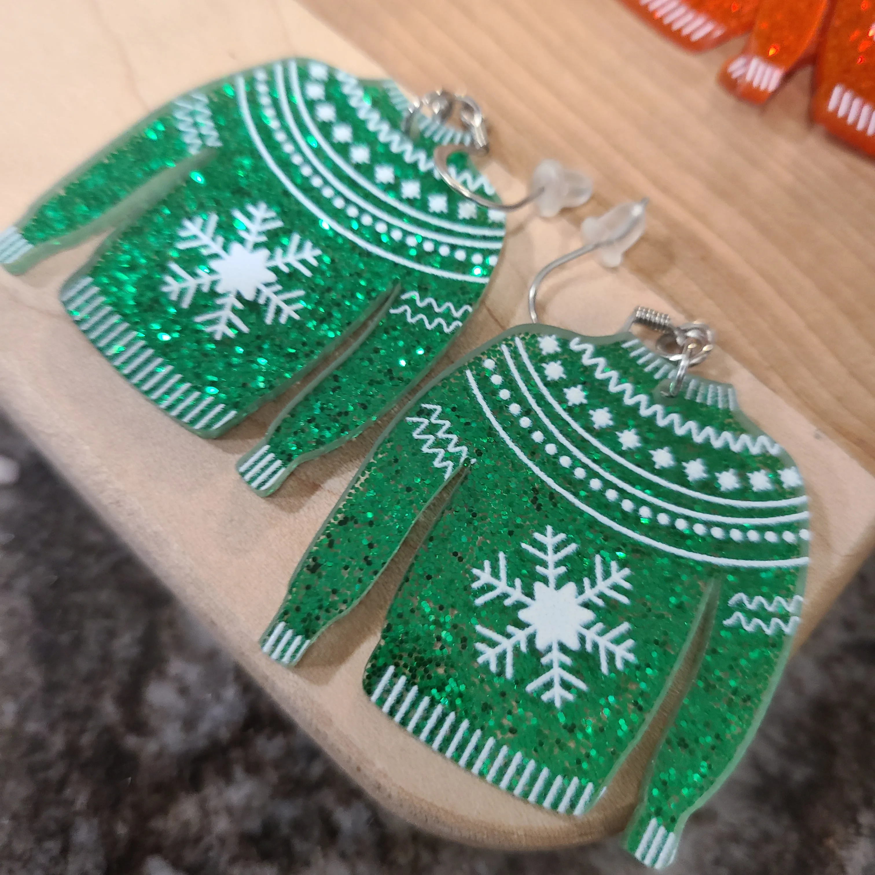 Handmade Ugly Sweater Earrings - Great Gift for Holidays