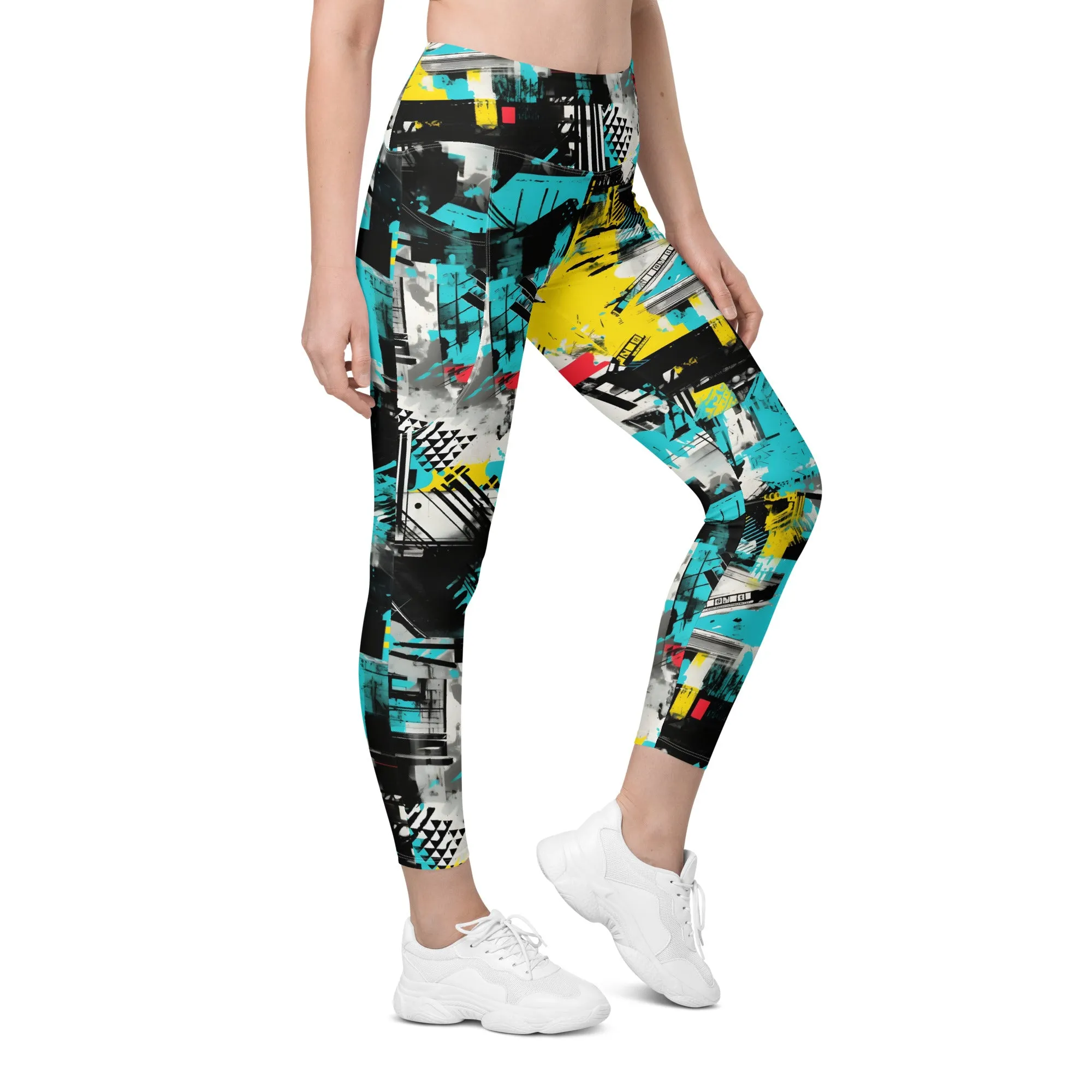 Island Strides: Women's Mile After Mile Tropical Thunder Running Leggings