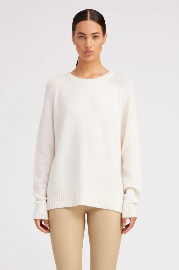 Ivory Cashmere Boyfriend Sweater