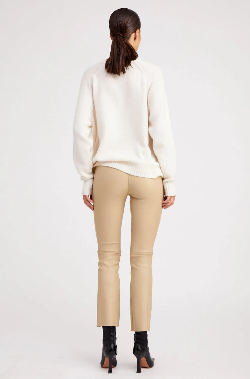 Ivory Cashmere Boyfriend Sweater