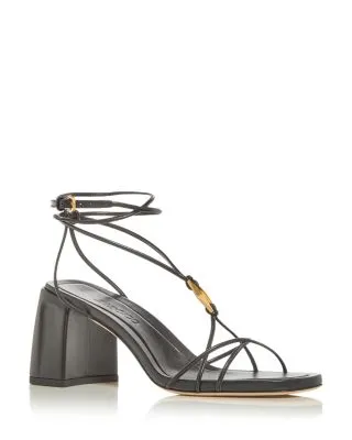 Jimmy Choo Women's Onyxia 70 Strappy Block Heel Sandals