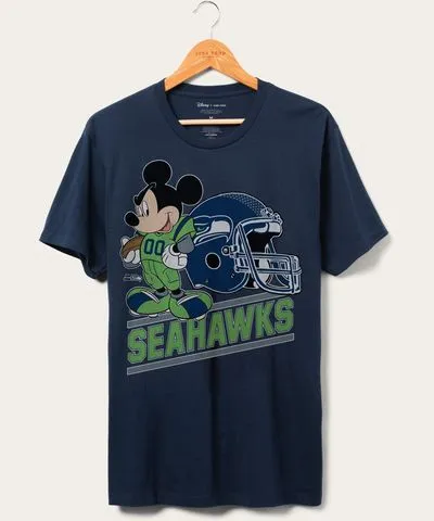 Junk Food Seahawks Disney Mickey Came to Play Fan Tee