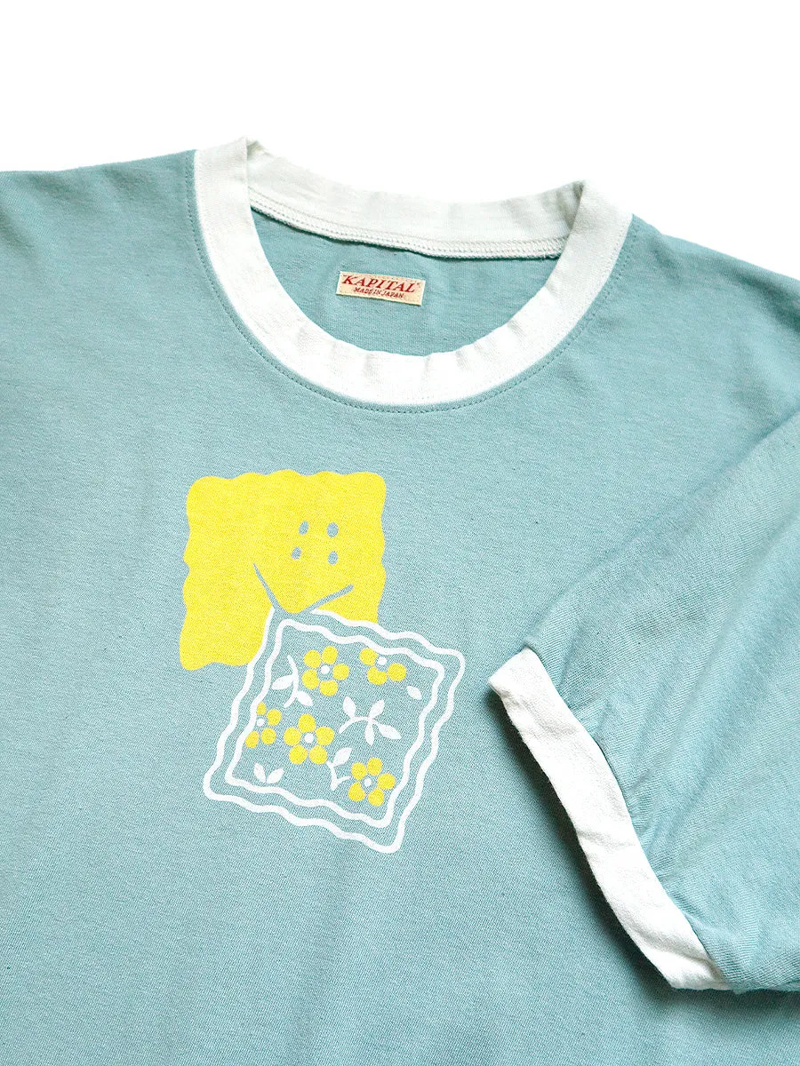 Kapital 20 T-cloth Ringer Tee (PECKISH RAINBOWYpt)