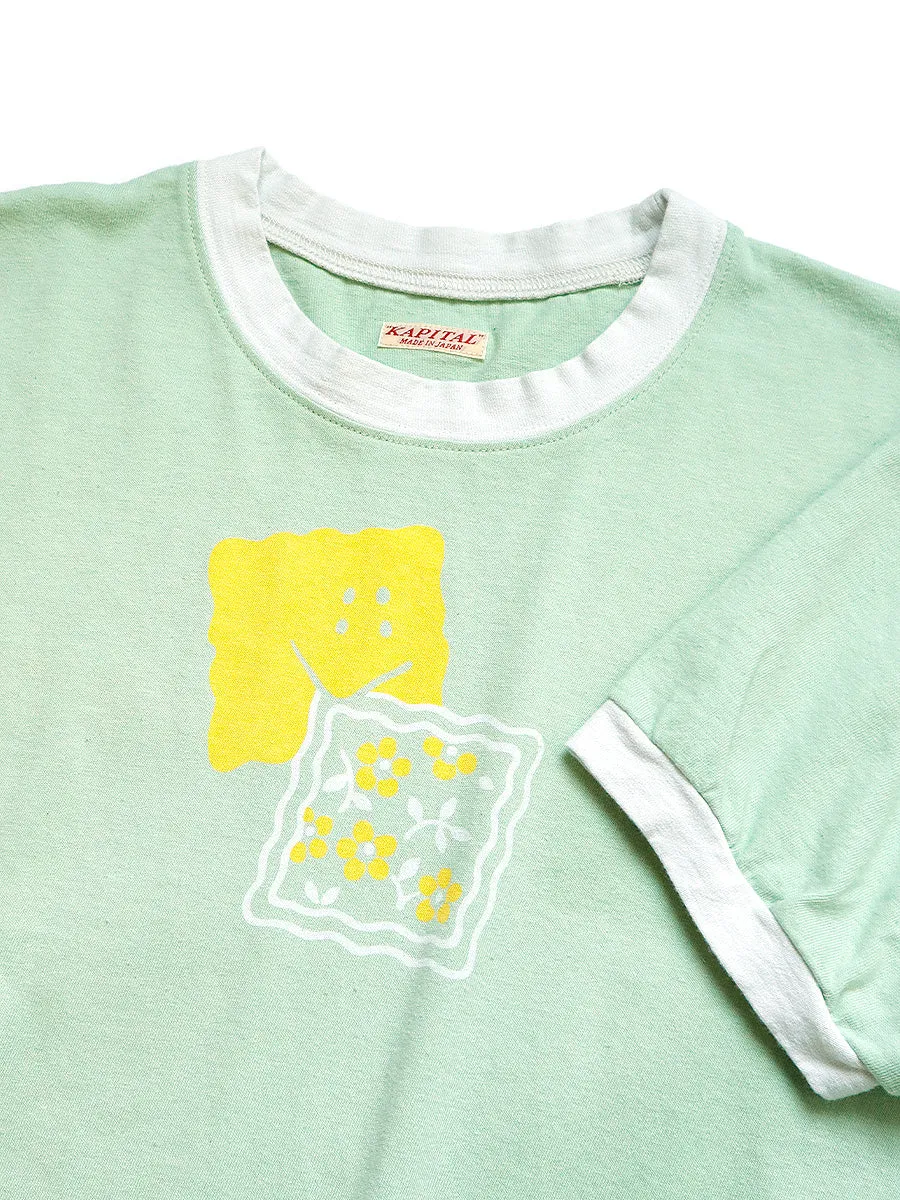 Kapital 20 T-cloth Ringer Tee (PECKISH RAINBOWYpt)