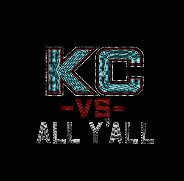 KC vs All Y 'All Rhinestone Transfer