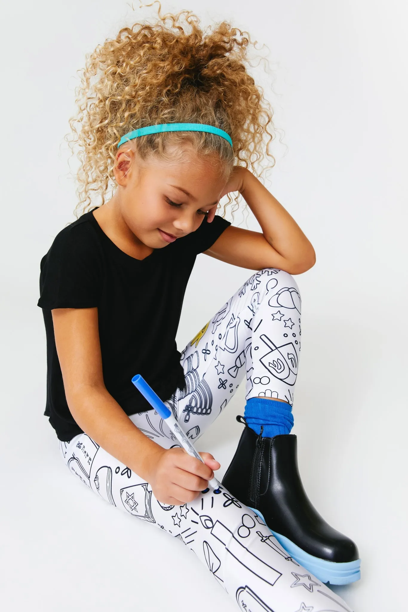 Kids Leggings in Hanukkah Coloring Book