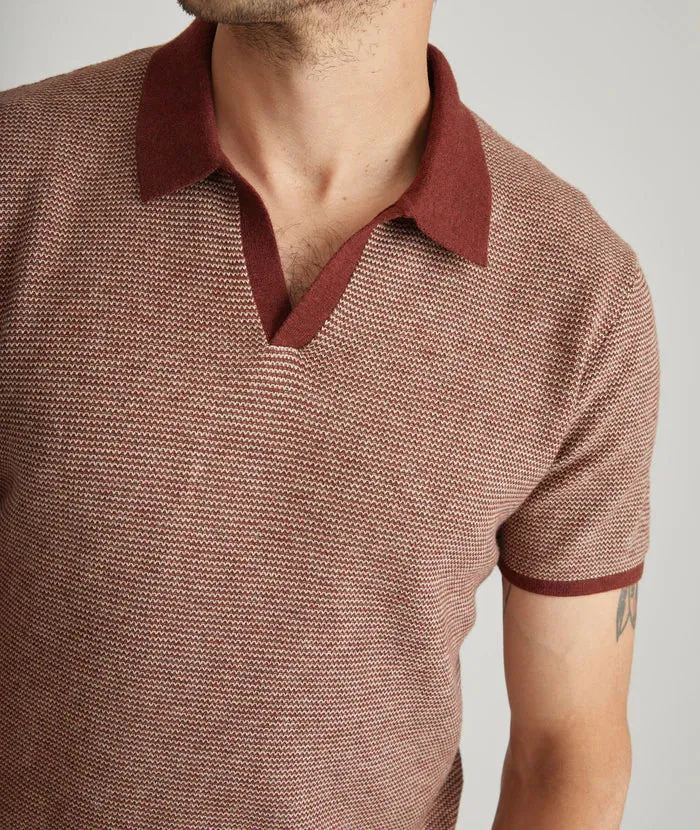 Liam Sweater Polo in Burgundy