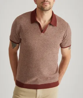 Liam Sweater Polo in Burgundy