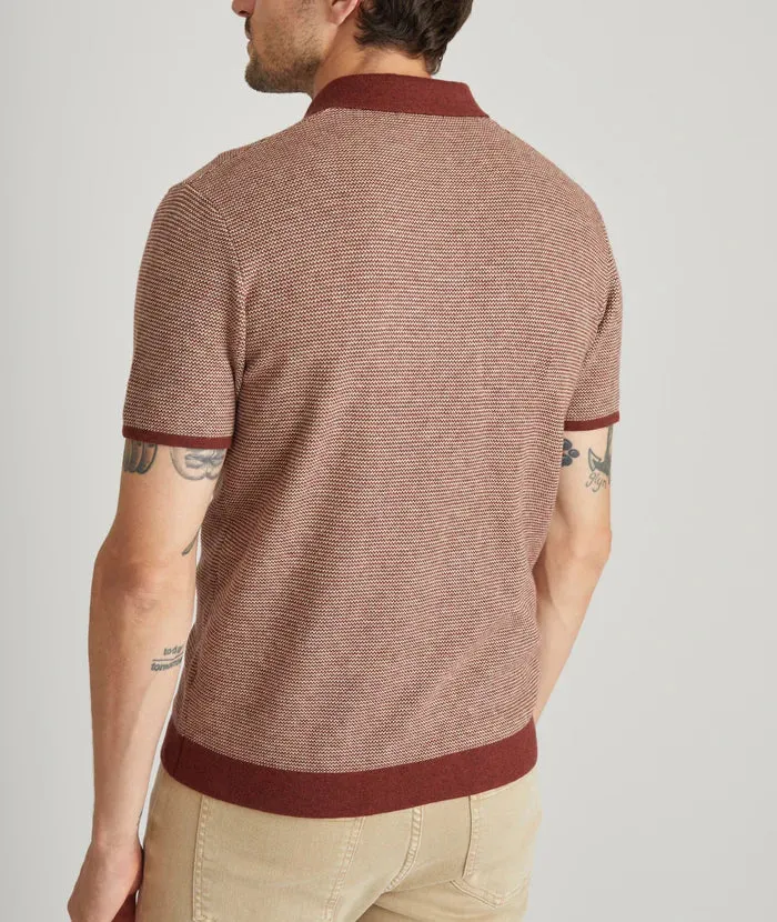 Liam Sweater Polo in Burgundy