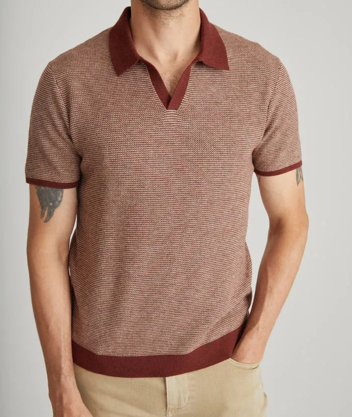 Liam Sweater Polo in Burgundy