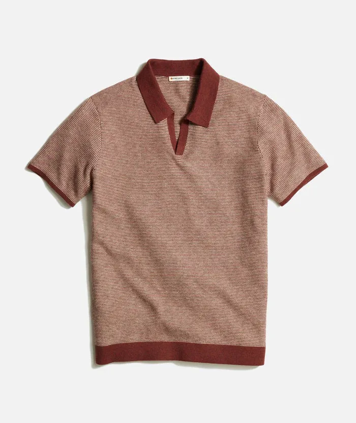 Liam Sweater Polo in Burgundy