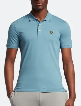 Lyle & Scott Casual Short Sleeve Polo Shirt Skipton Blue