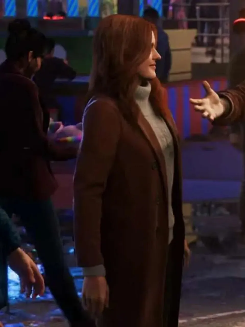 Mary Jane Spider-Man 2 Brown Coat