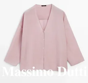 Massimo Dutti  |Linen Plain Shirts & Blouses