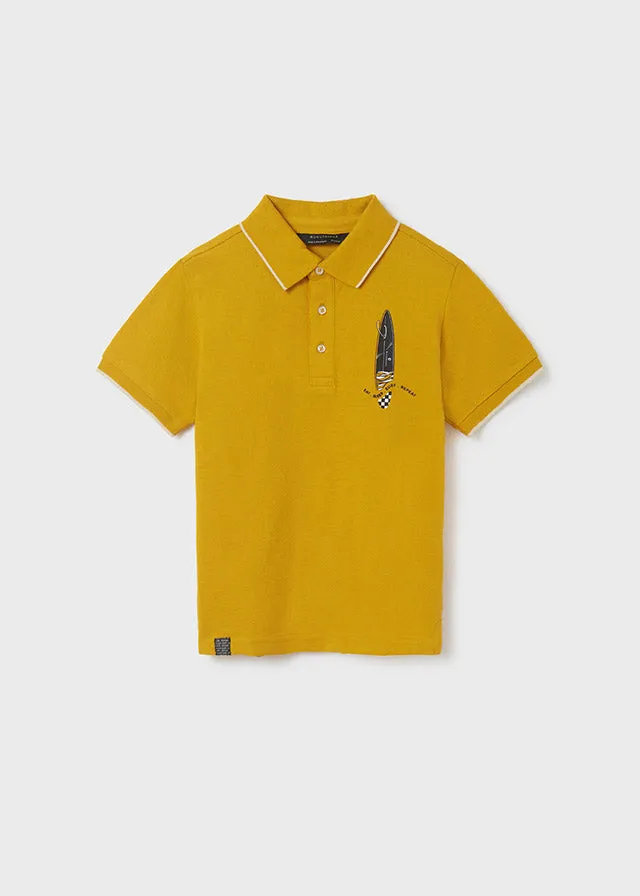 Mayoral S/s polo for teen boy - Curry