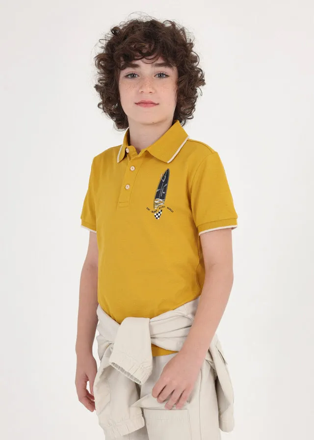 Mayoral S/s polo for teen boy - Curry