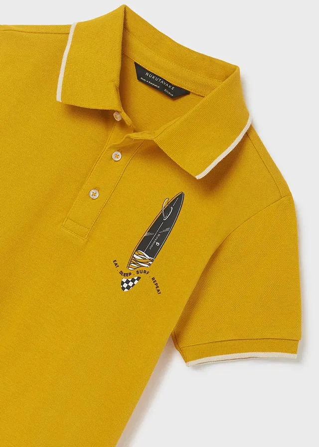 Mayoral S/s polo for teen boy - Curry