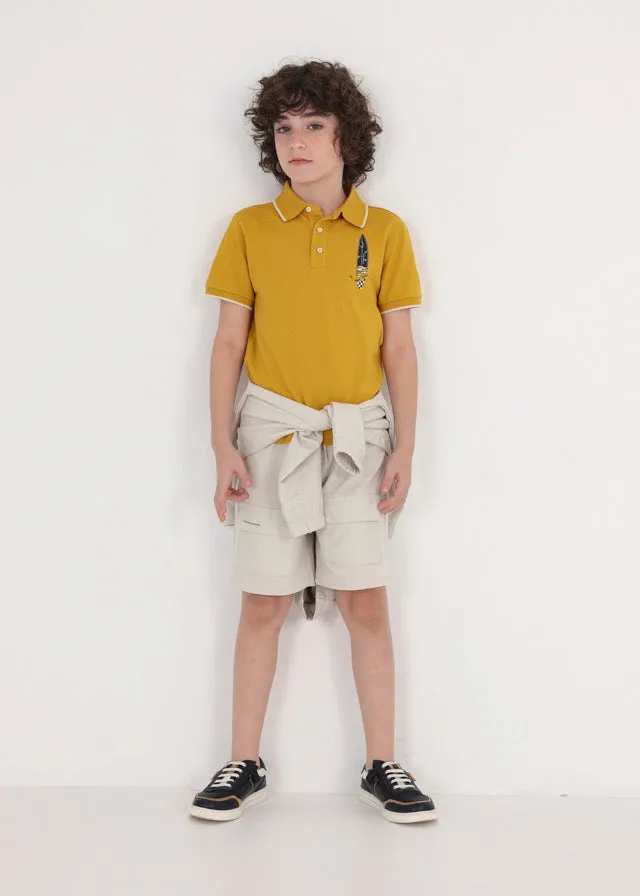 Mayoral S/s polo for teen boy - Curry